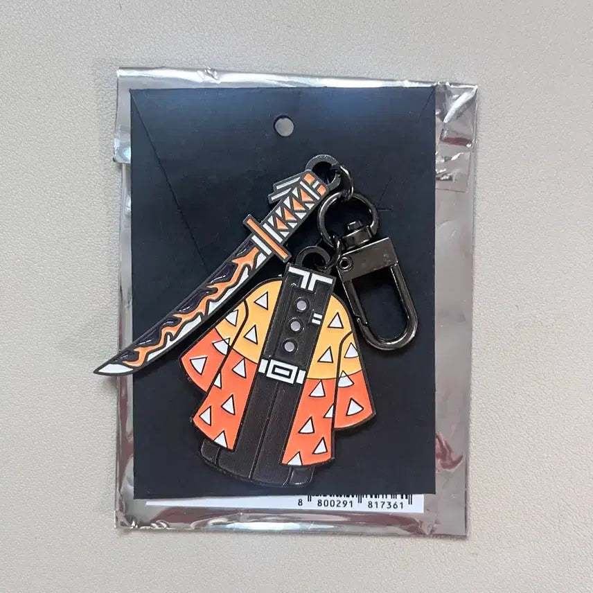 [BUNJANG] Demon Slayer Zenitsu Agatsuma Costume Nichirin Blade Keychain / 귀멸의 칼날 팝업 젠이츠 코스튬 일륜도 키링