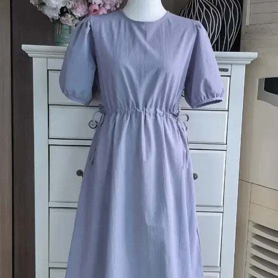 [BUNJANG] Women's Puff Sleeve String Dress / 원피스 예뻐요~