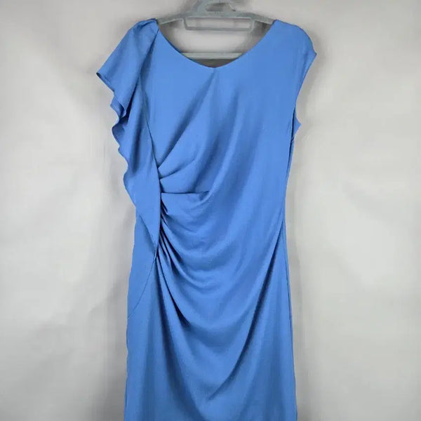 [BUNJANG] JJ JIGOTT Drape Span Chiffon Ruffle Sleeveless Mini Dress / [무료배송]JJ지고트 55 드레이프 스판 쉬폰 러플 민소매 미니 원피스