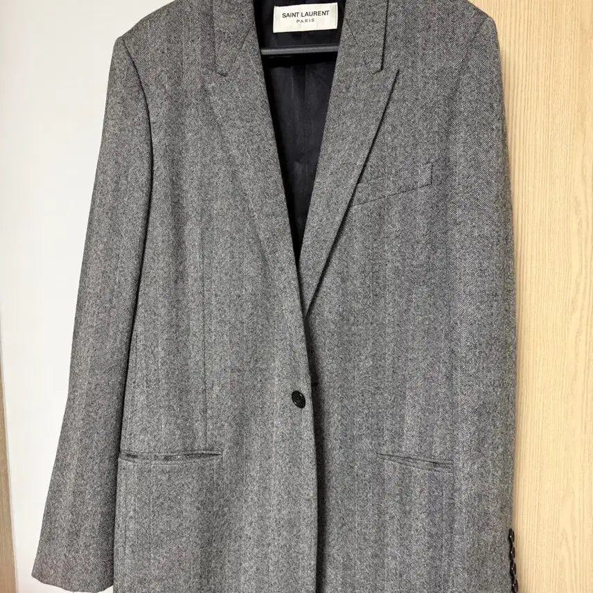 [BUNJANG] Saint Laurent Herringbone Coat / 생로랑 헤링본코트