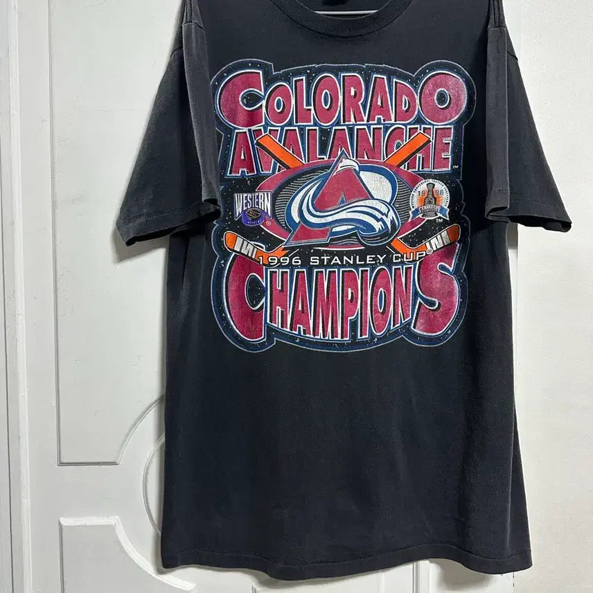 [BUNJANG] Logo7 NHL 1996 Stanley Cup T-Shirt Size L / 로고7 NHL 1996 스탠리컵 반팔티