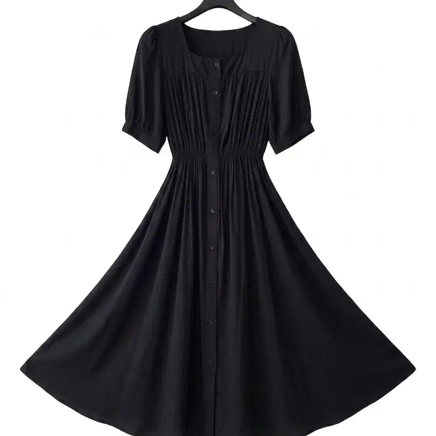 [BUNJANG] Black Shirring Banding Dress / S/블랙 셔링 밴딩 원피스