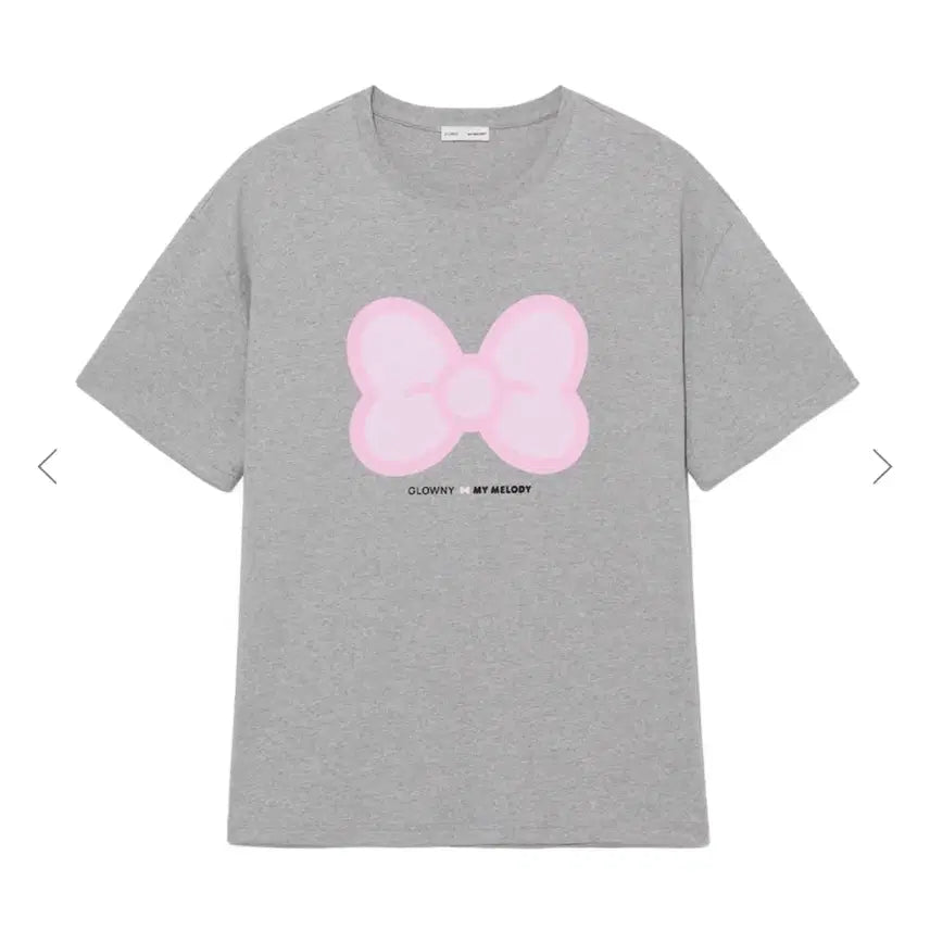 [BUNJANG] Gloni My Melody Gray Big Bow Short-Sleeve T-Shirt / (당일발송) 글로니 마이멜로디 그레이 빅보우 반팔 티셔츠 새상품