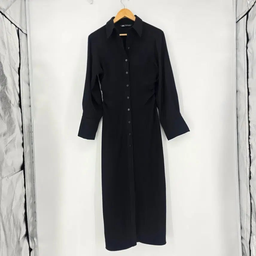 [BUNJANG] ZARA Black Shirt Dress (XS) / ZARA 블랙 셔츠 원피스 (XS) [G31132]
