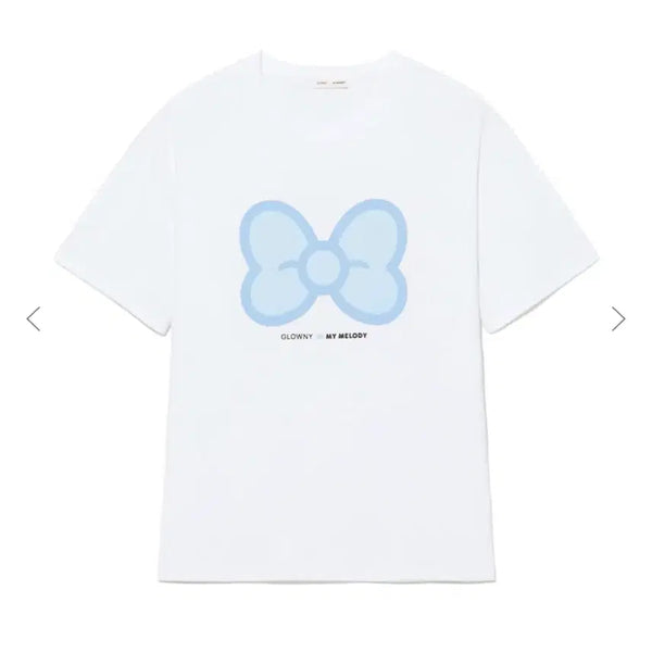 [BUNJANG] Glony My Melody White Big Bow Short Sleeve T-Shirt / (당일발송) 글로니 마이멜로디 화이트 빅보우 반팔 티셔츠 새상품
