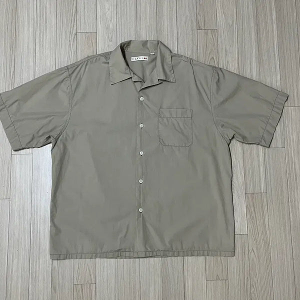 [BUNJANG] Uniqlo x MARNI Oversized Short Sleeve Shirt Beige XL / 유니클로 마르니 오버사이즈 셔츠 반팔