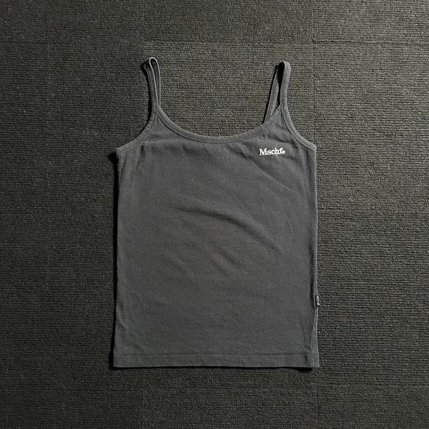[BUNJANG] MSCHF Black Sleeveless Top / 미스치프 블랙 슬리브리스 탑