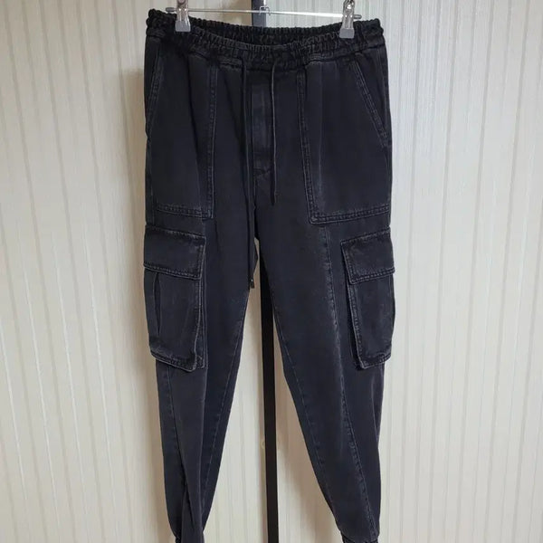 [BUNJANG] Juun.J Jogger Cargo Pants Black Denim JC1221PD35 / 준지 조거 카고 팬츠 바지 JC1221PD35 흑청 [44]