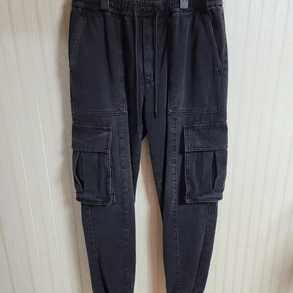 [BUNJANG] JUUN.J Jogger Cargo Pants Black Denim [44] / 준지 조거 카고 팬츠 바지 JC1221PD35 흑청 [44] A1