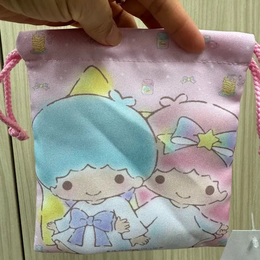 [BUNJANG] Sanrio Little Twin Stars Kiki Lala Pouch Pink / 산리오 리틀트윈스타 키키라라 파우치 핑크 새상품
