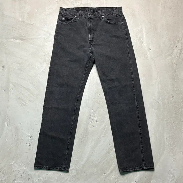 [BUNJANG] Vintage Levi's 505 Orange Tab Jeans (90s USA Made, Black) / [36/32] USA 90s 리바이스 505 오렌지탭 흑청 블랙