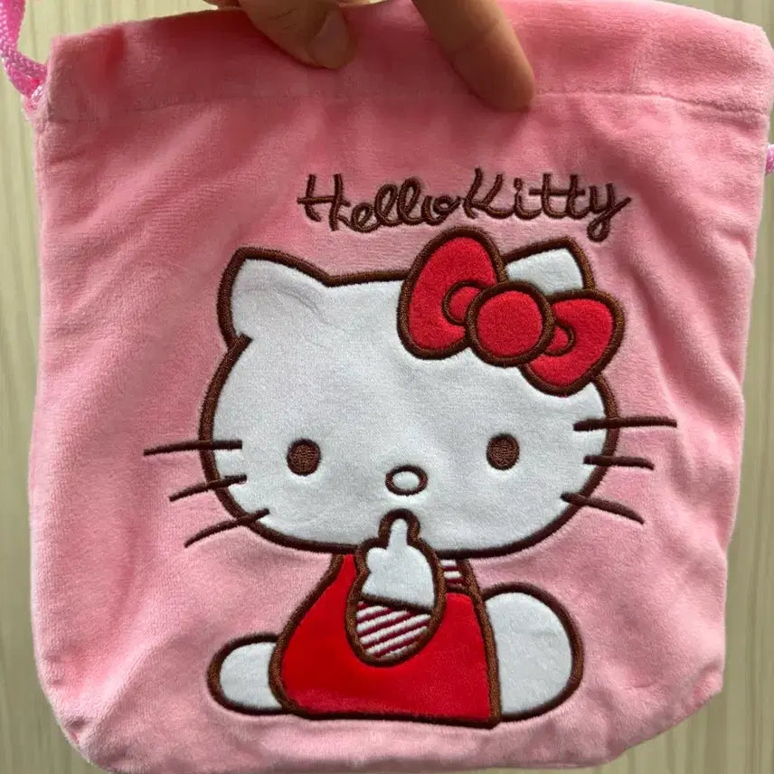 [BUNJANG] Hello Kitty Drawstring Pouch / 헬로키티 복조리 파우치 새상품