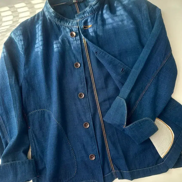 [BUNJANG] 45rpm Indigo Linen Jacket / 45rpm 인디고 자켓