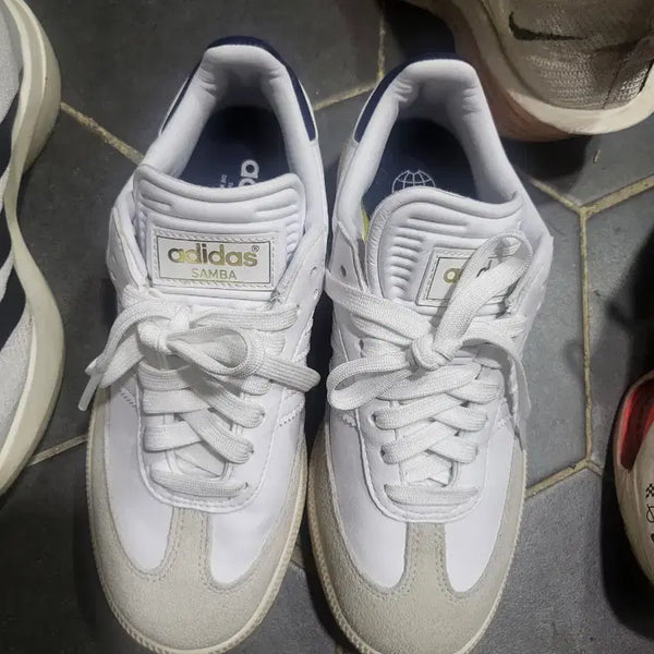 [BUNJANG] Adidas Samba Golf Shoes White Suede / 아디다스 삼바 골프화화이트 스웨이드 흰색