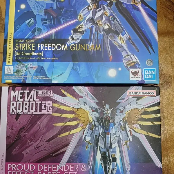 [BUNJANG] Metal Robot Spirits Strike Freedom Gundam & Progrès Defender Effect Parts Set / 메탈 로봇혼 스트라이크 프리덤 건담 + 프로드 디펜더 일괄 판매 합니다
