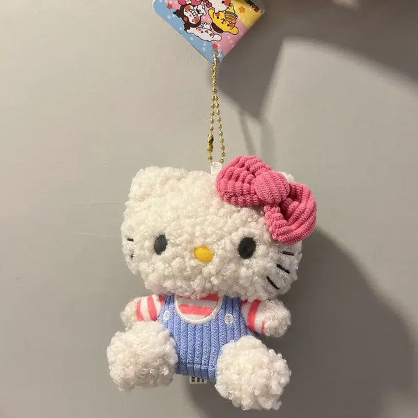 [BUNJANG] Sanrio Sega Plaza Hello Kitty Plush Keychain / 해외직구/ 산리오 sega plaza 뽀글이 헬로키티 키링