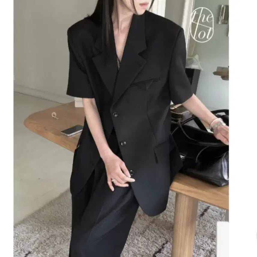 [BUNJANG] Rebutter Breeze Wool Jacket Black Set-up (New) / 르버터 브리즈 울 자켓 블랙 세트 셋업(새상품)