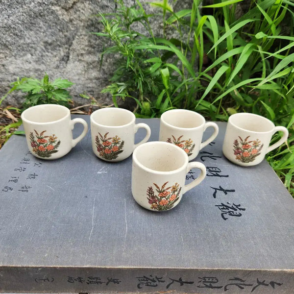 [BUNJANG] Vintage Espresso Cups Set of 5 / 에스프레소 도자기잔 5개 일괄판매