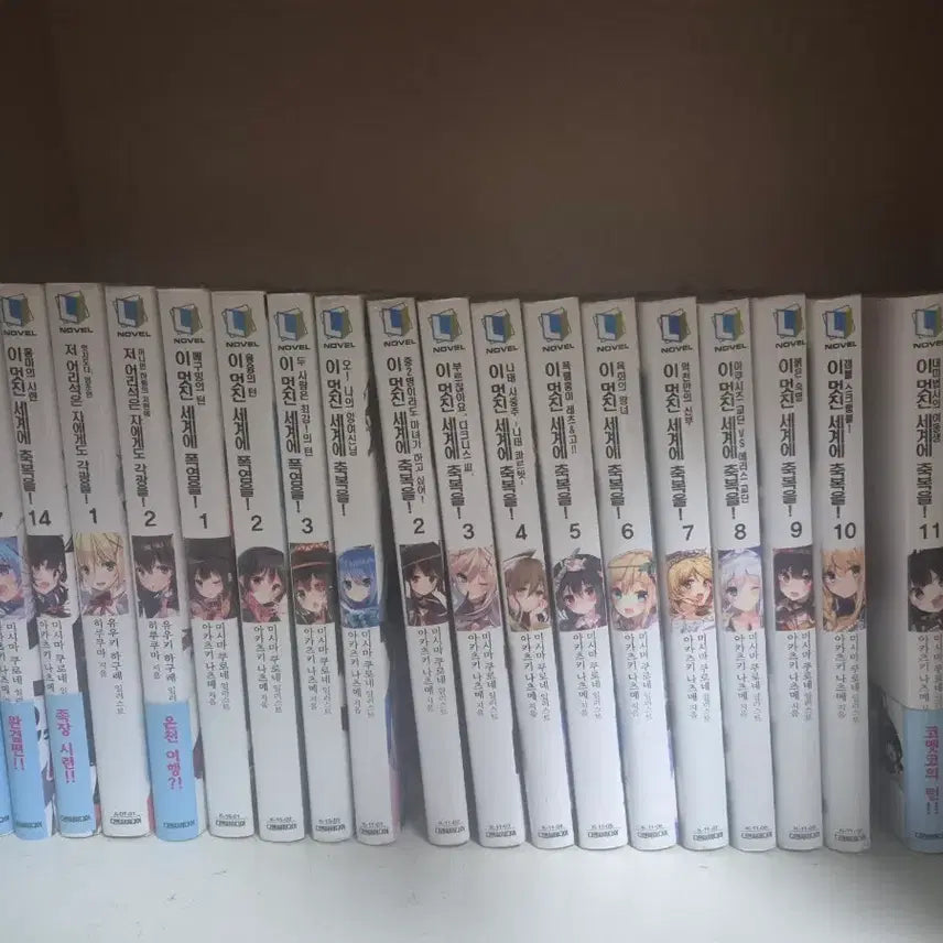 [BUNJANG] KonoSuba: God's Blessing on This Wonderful World! Light Novel Complete Set (Includes First Editions) / 이 멋진 세계에 축복을! 코노스바 라노벨 전권 급처(초판 일부 포함)