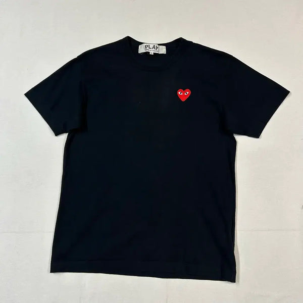 [BUNJANG] Comme des Garçons PLAY Short Sleeve T-Shirt / L) 꼼데가르송 플레이 와펜 숏 슬리브 반팔 티셔츠 정품 E85