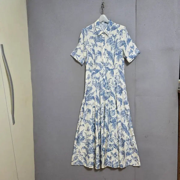 [BUNJANG] Elegant Pattern Long Dress - Size S / 고풍스런무늬 롱원피스 S  n7711