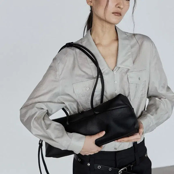 [BUNJANG] The Factory Martin Bag Large Black Calfskin / 던 팩토리 마틴백 라지 소가죽 블랙