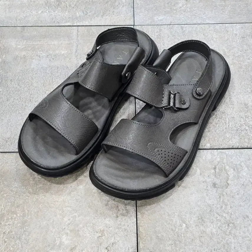 [BUNJANG] Tandy Leather Charcoal Sandals Size 265 / (265)탠디 가죽 차콜 샌들 샌달