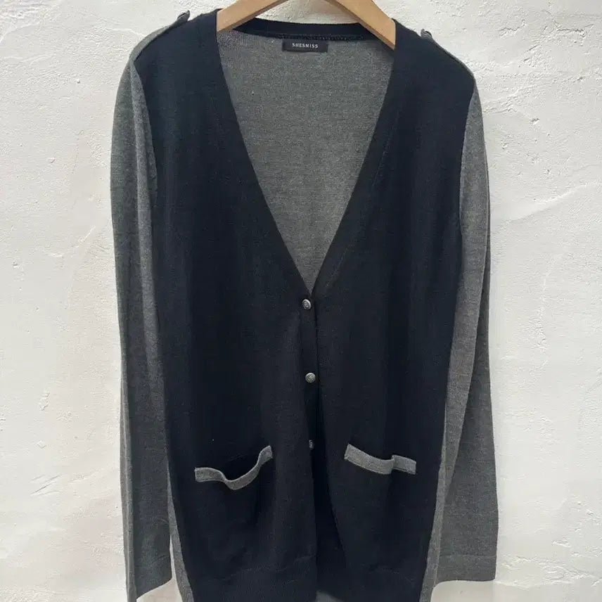 [BUNJANG] She's Miss Women's Long Sleeve Cardigan Black 55 / 쉬즈미스 여 가디건 블랙/긴팔 55