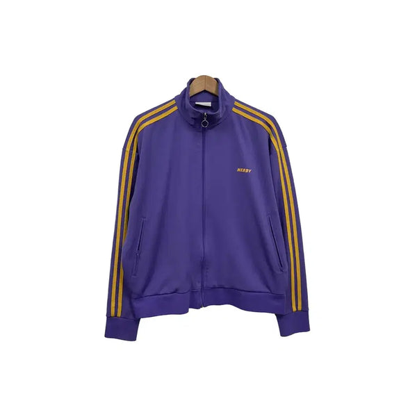 [BUNJANG] Nerdy NY Oversized Purple Track Zip-up Jersey / [95] 널디 엔와이 오버핏 퍼플 트랙 집업 져지