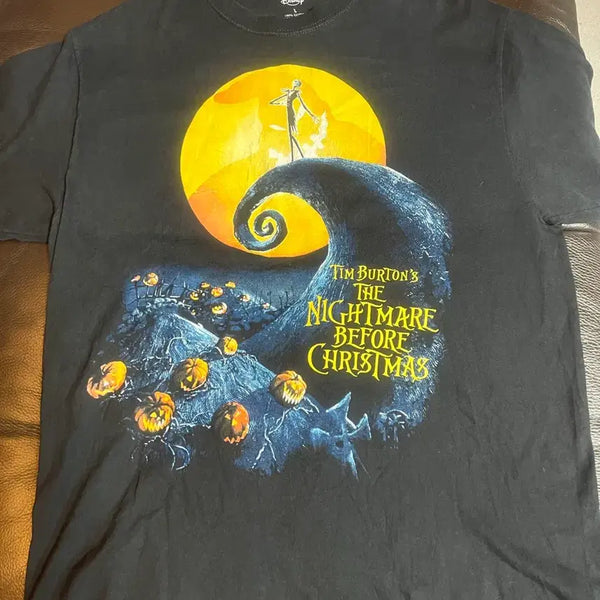 [BUNJANG] Tim Burton's The Nightmare Before Christmas Graphic T-Shirt / Usa 팀 버튼 크리스마스의 악몽 반팔