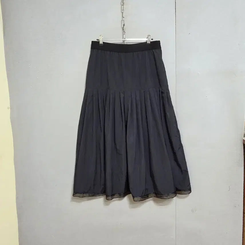 [BUNJANG] Elegant Black Maxi Skirt (Size M) / 고급스런느낌 블랙 롱스커트 M  n7712