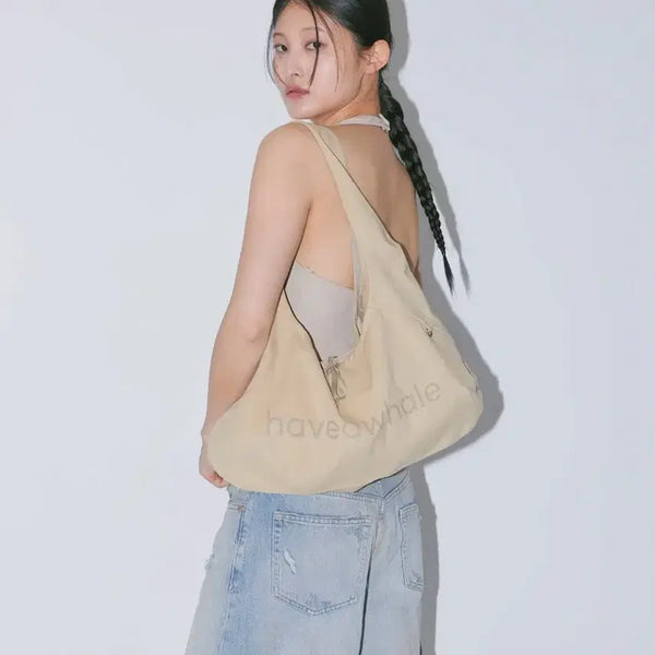 [BUNJANG] Have a Wail Cotton Baguette Eco Bag (YE) / 해브어웨일 cotton baguette eco bag (YE)