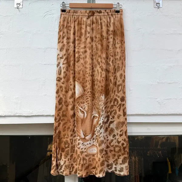 [BUNJANG] GK Leopard Rayon Banding Maxi Skirt / GK 지케이 레오파드 레이온 밴딩 맥시 스커트 9