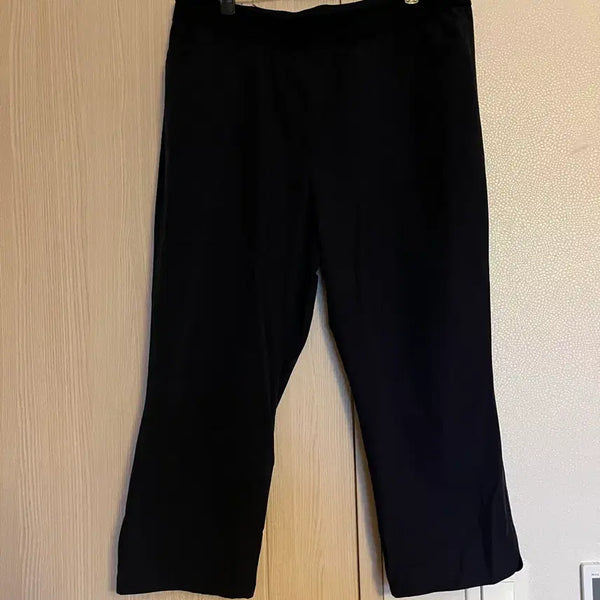 [BUNJANG] Crocodile Women's Black Navy Capri Pants / P6) 31-32 크로커다일 밴딩 블랙네이비 카프리 팬츠
