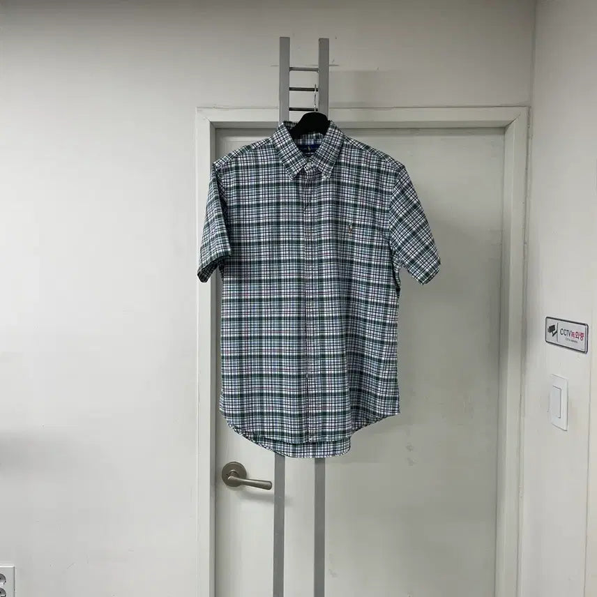 [BUNJANG] Polo Ralph Lauren Checked Short Sleeve Shirt Green L / 폴로 랄프로렌 체크 반팔셔츠 그린 L