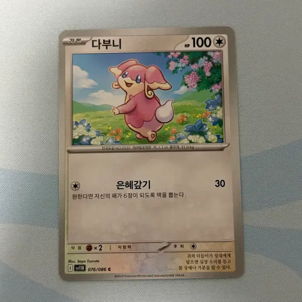 [BUNJANG] Pokemon Card Dabuni C / 포켓몬카드 다부니 c