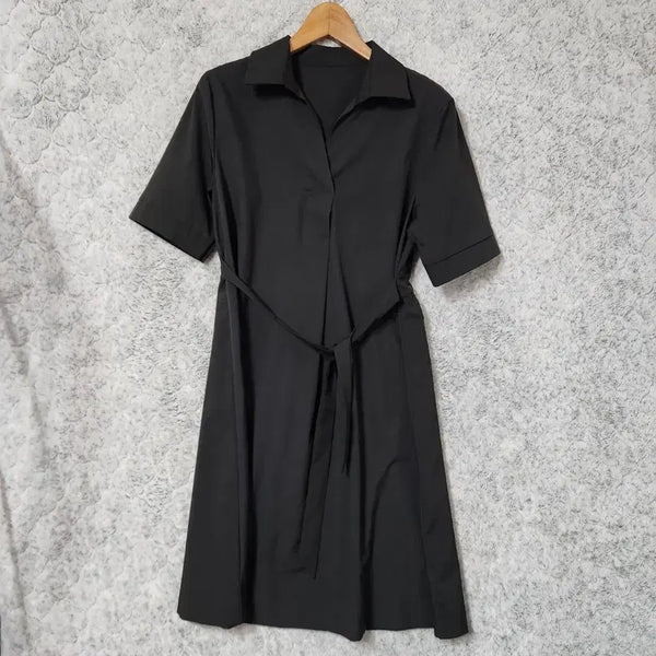 [BUNJANG] 20th Century Black Belted Dress / 20C [F] 블랙 벨티드 원피스