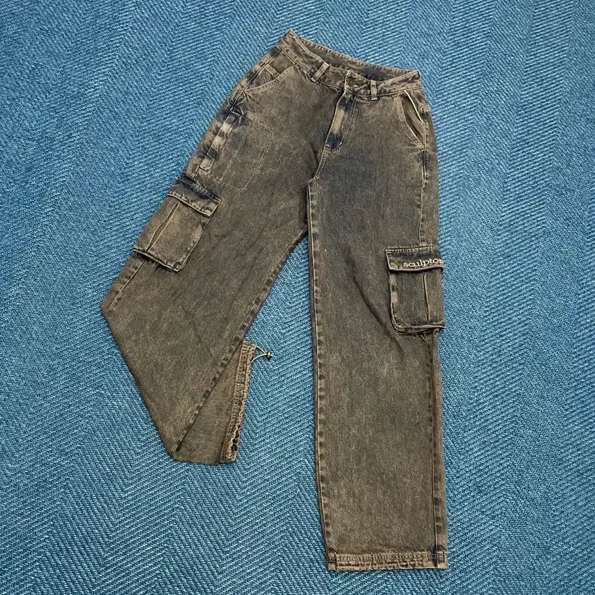 [BUNJANG] Sculptor Cargo Denim String Pants XS / [XS] 스컬프터 카고 데님 스트링 팬츠 바지 만원샵