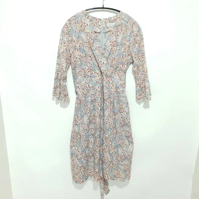 [BUNJANG] V-Neck Patterned Long Dress / 브이넥 패넡 롱 원피스 F_S1760