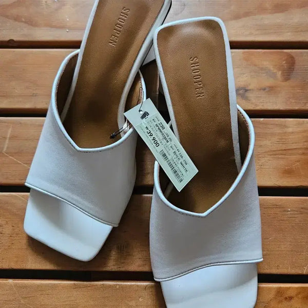 [BUNJANG] Shu Pai White Mule Shoes Size 230 New / 슈펜 화이트 뮬 230 세제품