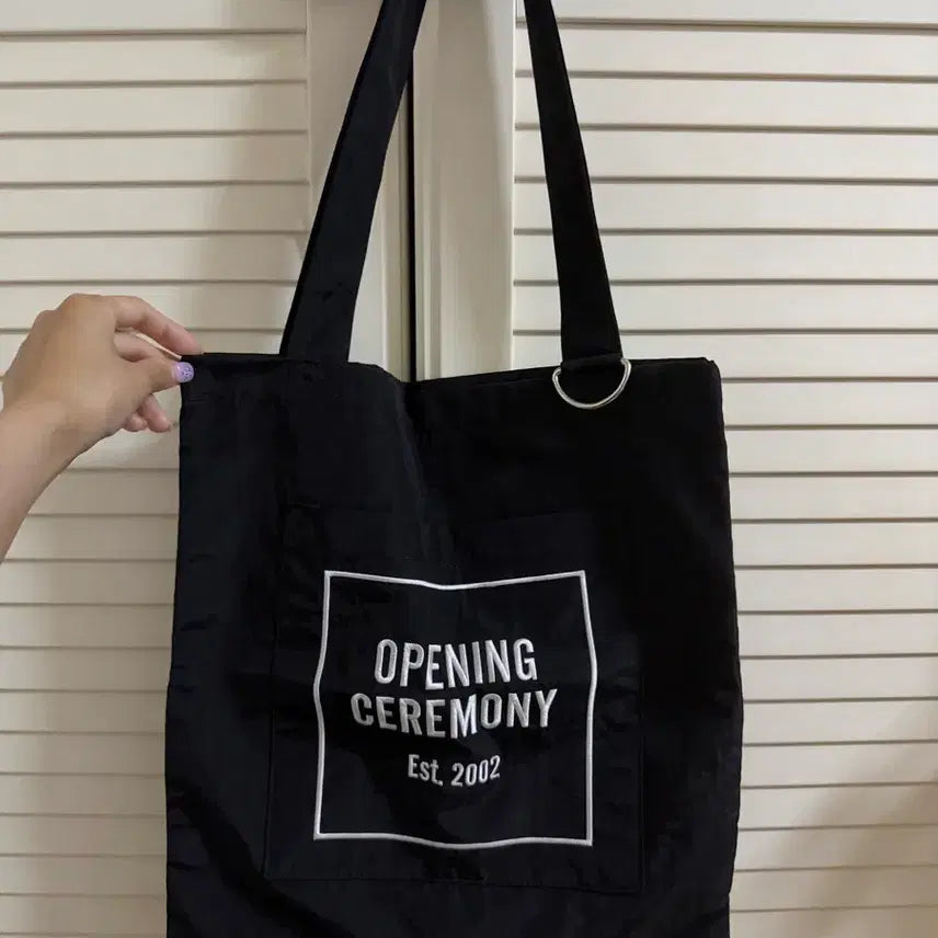 [BUNJANG] Opening Ceremony Nylon Signature Eco Bag Black / 오프닝 세레모니 OPENING CEREMONY 에코백