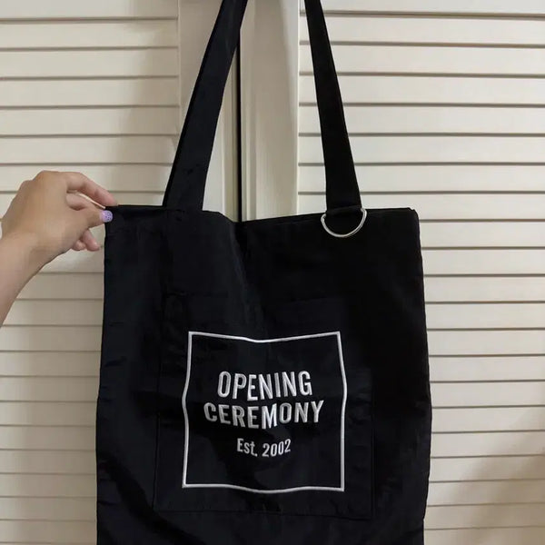 [BUNJANG] Opening Ceremony Nylon Signature Eco Bag Black / 오프닝 세레모니 OPENING CEREMONY 에코백