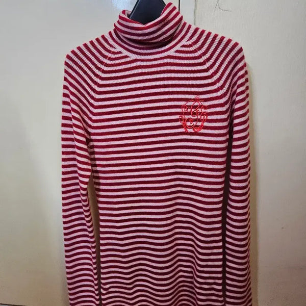 [BUNJANG] GANNI Rollneck Stripe Cashmere Merino Sweater Knit / S) 가니 롤넥 스트라이프 캐시미어 메리노 스웨터 니트