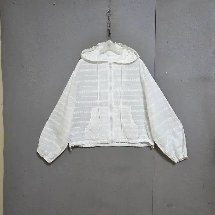 [BUNJANG] Heart Pattern Cotton Hooded Summer Jumper FF / 하트무늬 면후드 썸머 점퍼 FF  n7715