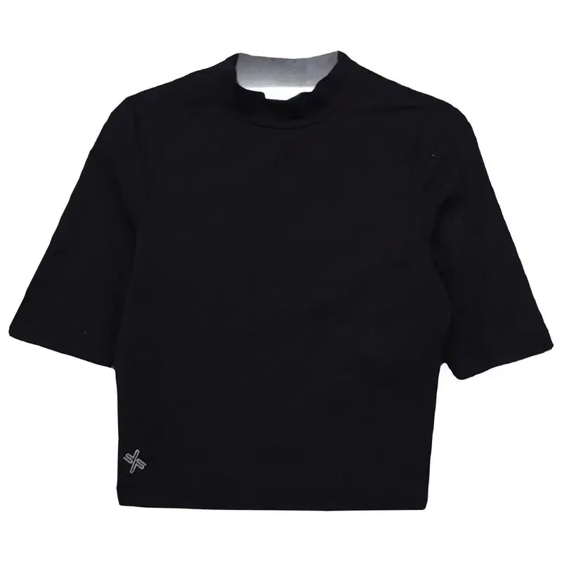 [BUNJANG] Xexymix Black Crop Functional Long Sleeve T-Shirt (M) / 젝시믹스 블랙 크롭 기능성 긴팔티 M