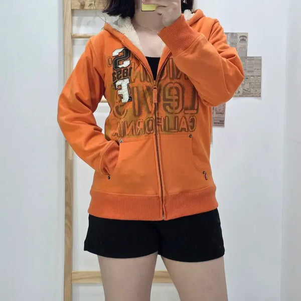 [BUNJANG] Levi's Sherpa Lined Full Zip Hoodie Orange M / [프립]M(12/14)/리바이스 양털 후드집업 오렌지