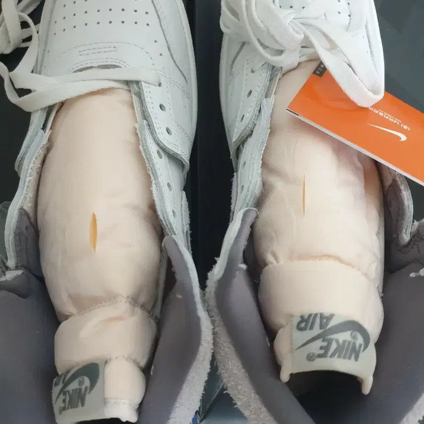 [BUNJANG] Nike Air Jordan 1 High White Grey US 9 / 나이키  조던 하이 화이트 그레이 270mm