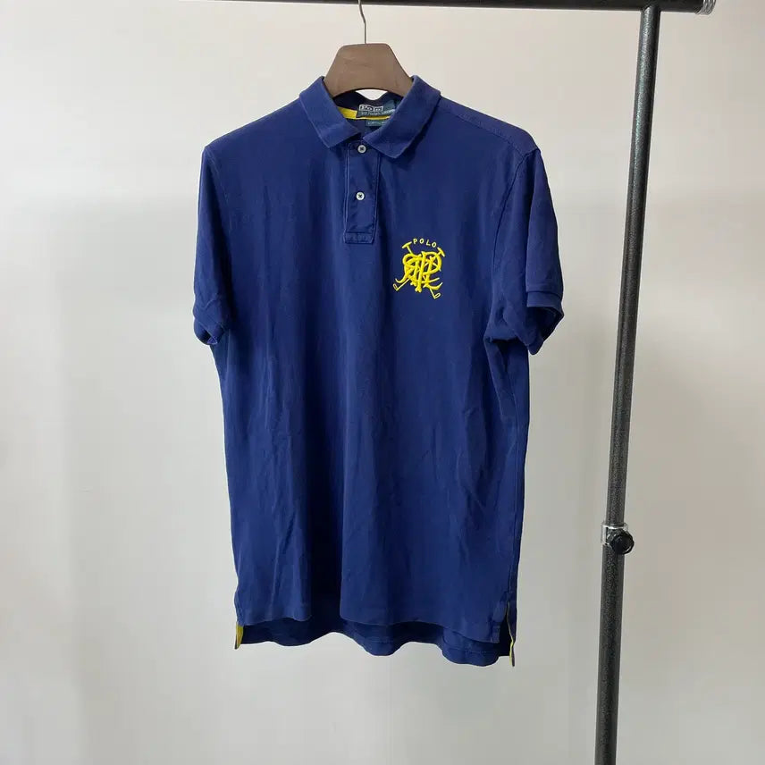 [BUNJANG] Polo Ralph Lauren Custom Fit L Appliqué Embroidered Short Sleeve Polo Shirt / (커스텀핏 L) 폴로 랄프로렌 아플리케 자수 반팔 카라티