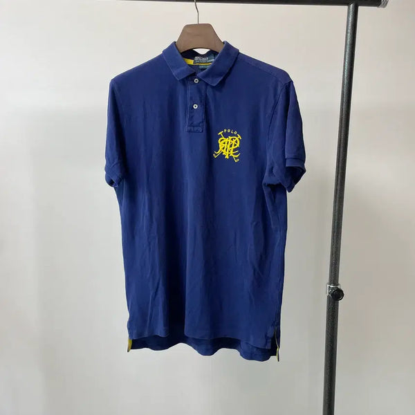[BUNJANG] Polo Ralph Lauren Custom Fit L Appliqué Embroidered Short Sleeve Polo Shirt / (커스텀핏 L) 폴로 랄프로렌 아플리케 자수 반팔 카라티