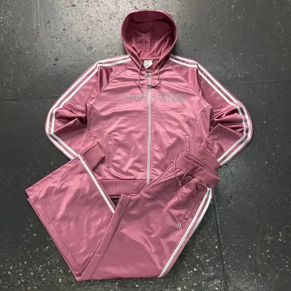 [BUNJANG] Adidas Y2K Cubic Hoodie Jersey Set Up / 100 아디다스 Y2K 큐빅 후드 져지 셋업 세트